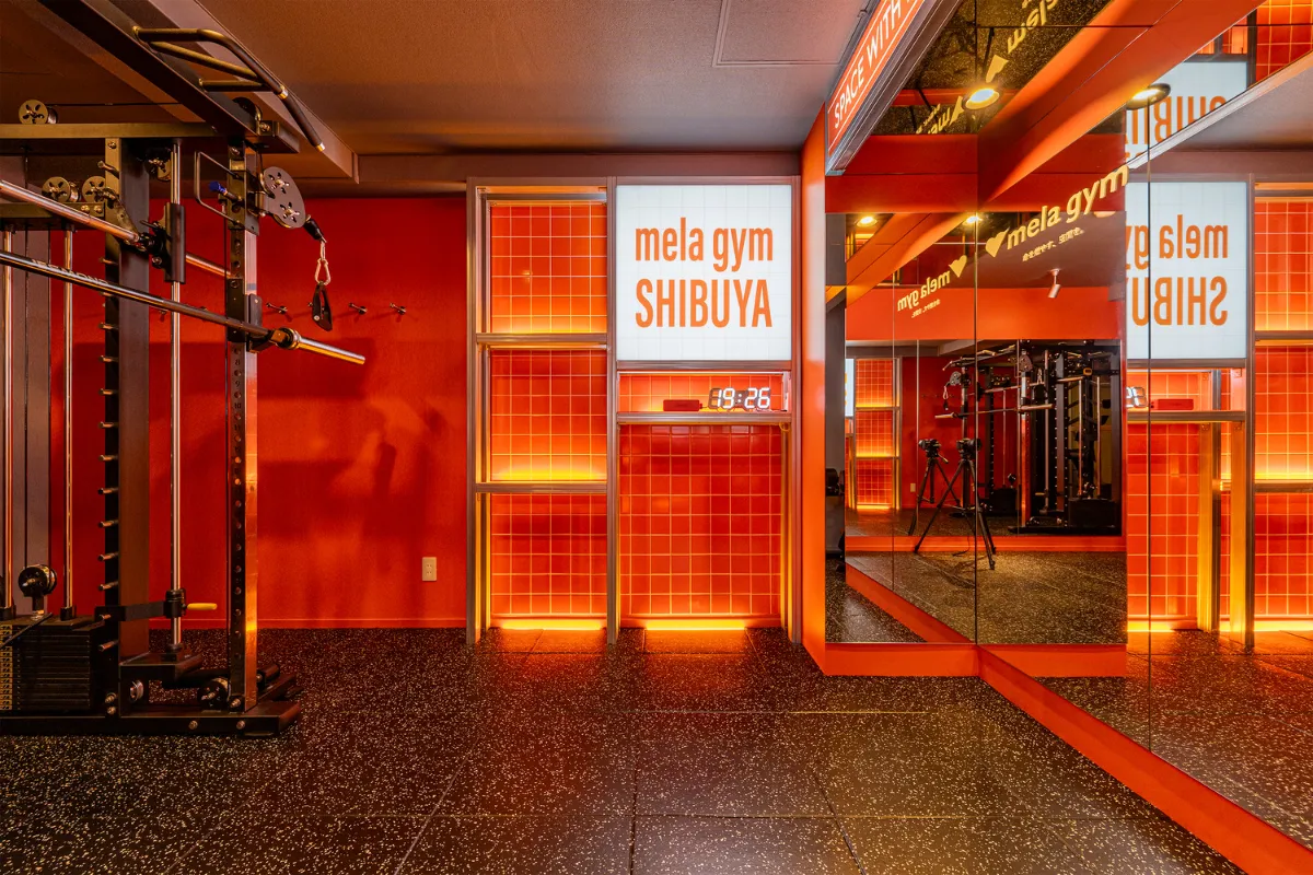 mela gym 渋谷店の空間デザイン事例